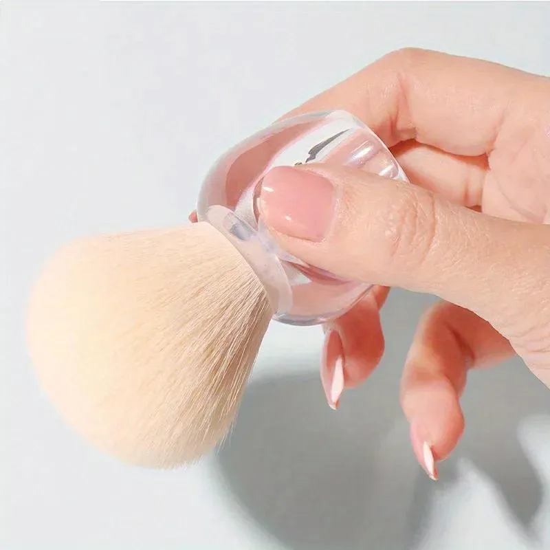 Mushroom Crystal Nail Brush Transparent Paint Gel Dust Cleaning Brushes Make Up Brush Nail Art Manicure Tool — image 1