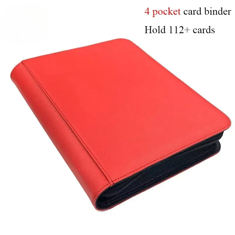 Pengikat Toploader 4 Poket TCG untuk PKM Memegang Toploaders 112+ 3"X4" Pemegang Kad Kulit Poket Bermuka Dua untuk Kad PTCG MTG — image 10