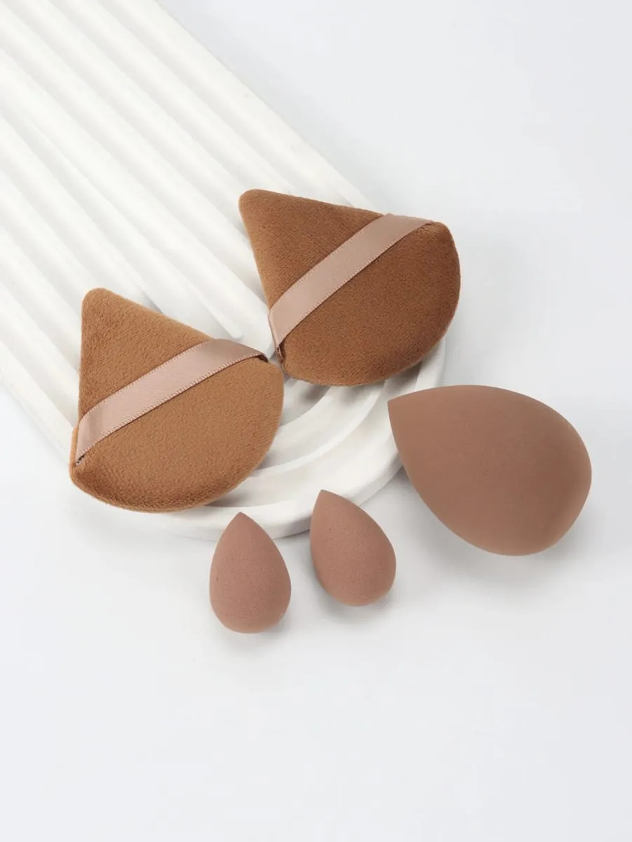 5Pcs Professional Makeup Sponge Set - Soft Gentle Multi-Purpose Tools for Perfect Foundation Powder and Blush Application