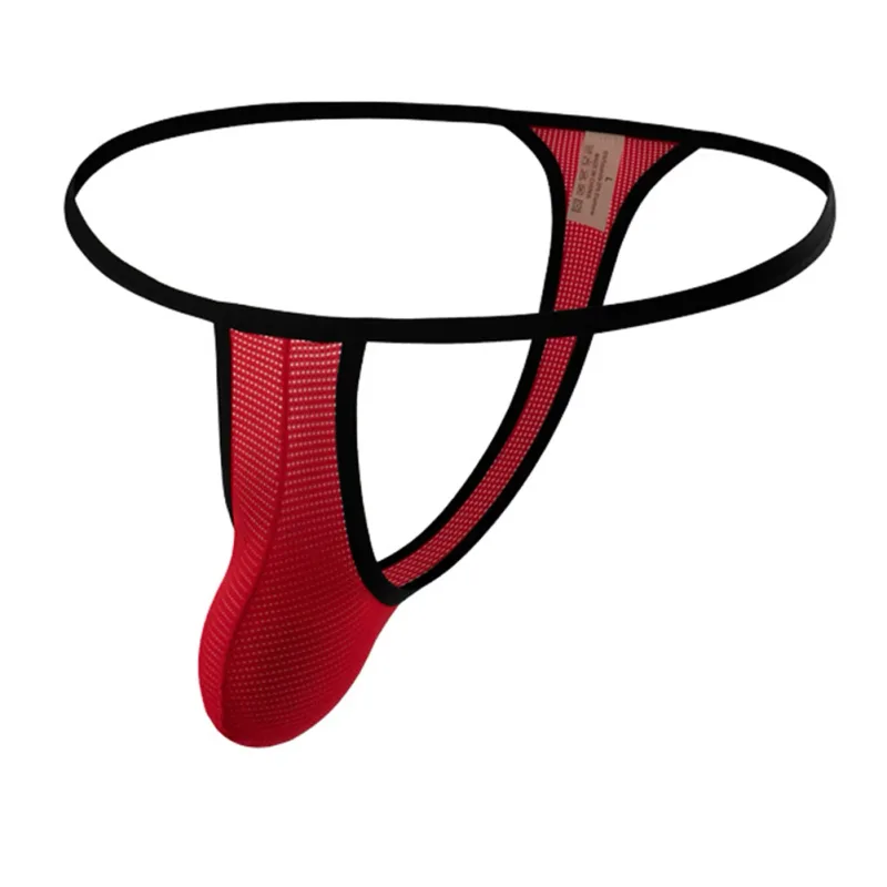 Men Solid Color Lingerie Sexy Mesh Breathable Brazilian Underwear Lounge Sexy Tоy Mens Underpants Unisex Panties Thong G-String