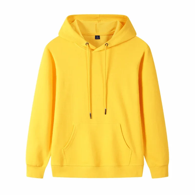 Fashion 9 Colors High-Quality Pullovers Custom Logo Printed Personal Group Brand Embroidery Men and Women 100% Cotton Hoodies — image 20