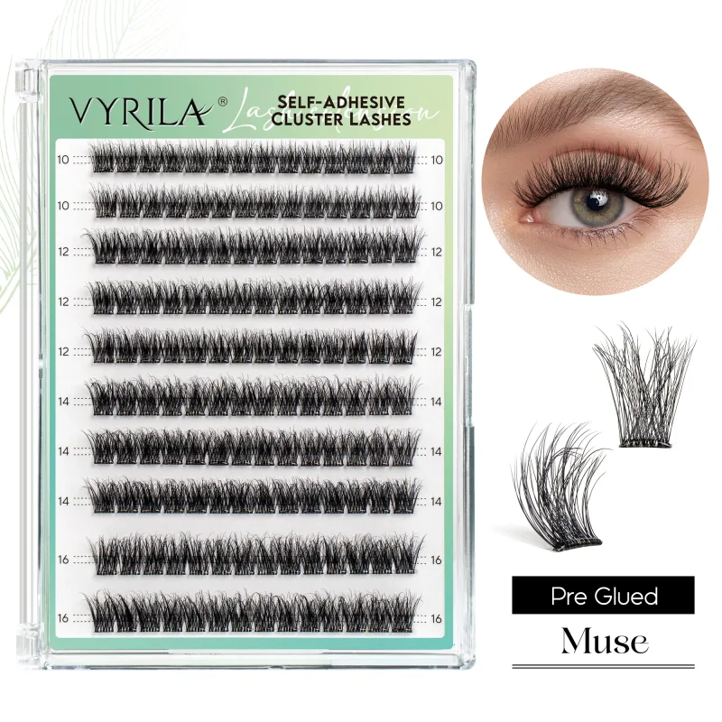 Selbstklebende Wimpern, kein Kleber erforderlich, Wimpern 10–16 mm, vorgeklebte Cluster-Wimpern, D-Locken, weiche, natürliche Wimpern zum Aufdrücken — image 10