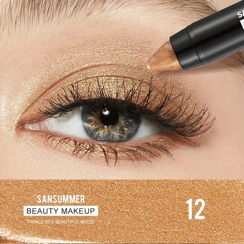 7-color waterproof eye shadow stick pearlescent matte treatment to create a natural and lasting eye makeup flash. — image 11
