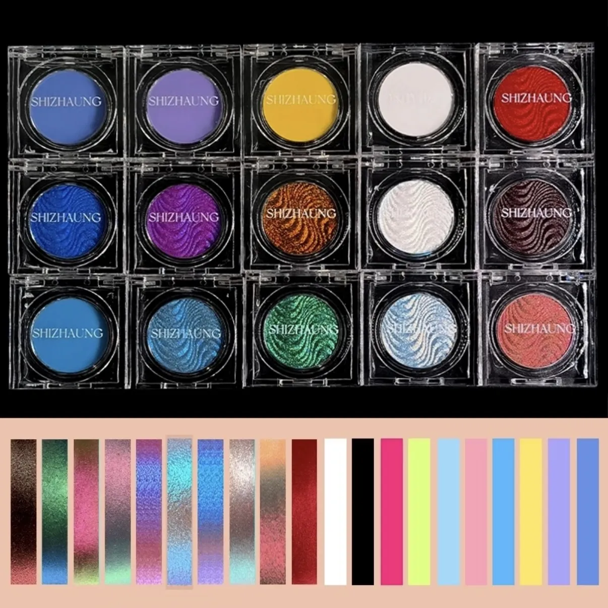 Chameleon Eyeshadow Powder Monochrome Matte Shimmer Metallic Glitter Gothic High Gloss High Colors Fine Flash lasting Eye Makeup — image 4