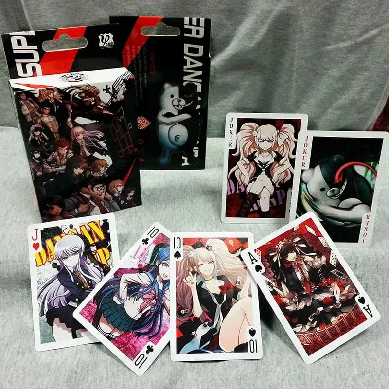 54Pcs Cards Anime Poker Toy Danganronpa Nagito Komaeda Cosplay Board Game Cards Hardcover Gift With Box — image 2
