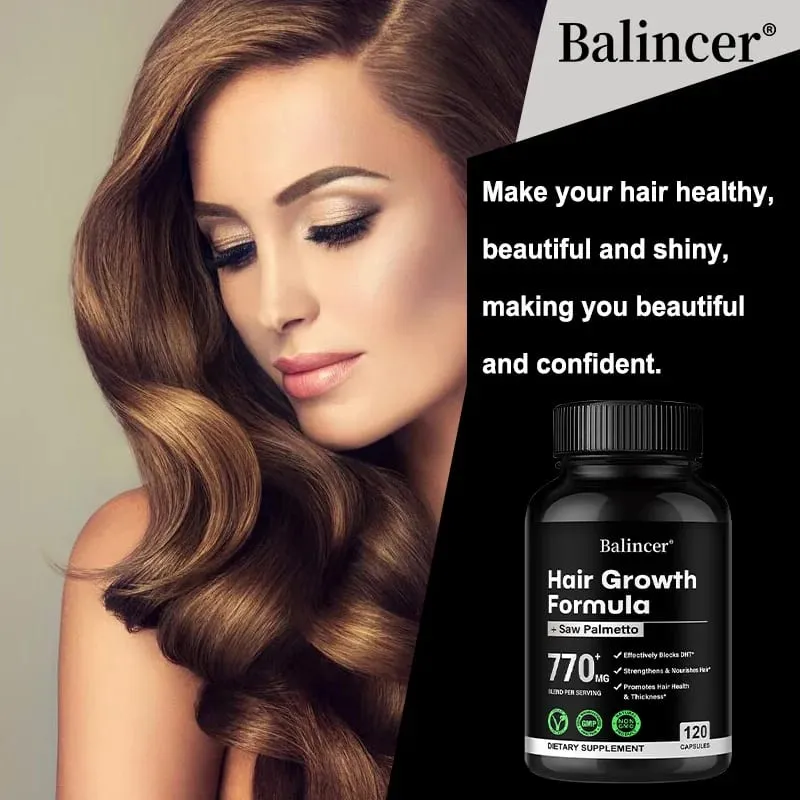 Saw Palmetto Capsules - with Multivitamins Biotin Promotes Hair Growth Hair Loss Promotes Hair Thickness and Overall Health — image 2