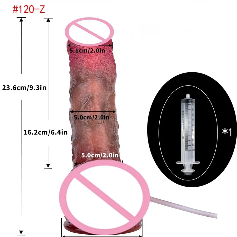 Lifelike Squirting Penis Silicone Ejaculation Large Realistic Dildo With Sucker Skin Touch Anal Sex Toys For Women — image 12