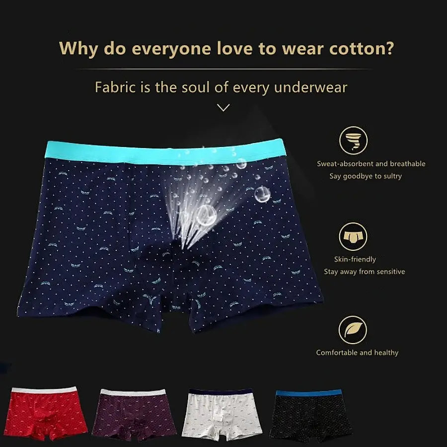 Plus Size Men's 160kg Seamless Panties Cotton Underpants Men Underwear Pure Cotton Boxer Briefs Man Intimate Boxers Mens Brand — image 4