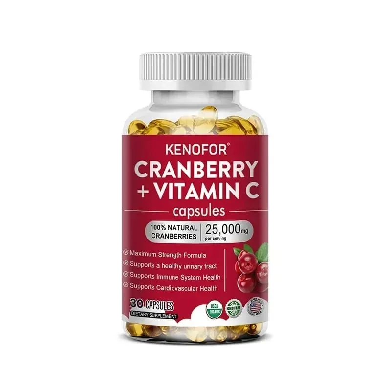 Cranberry Supplement with Vitamin C 25 000mg Immune & Antioxidant Support Women Urinary Tract Health Supplement Non-GMO — image 8