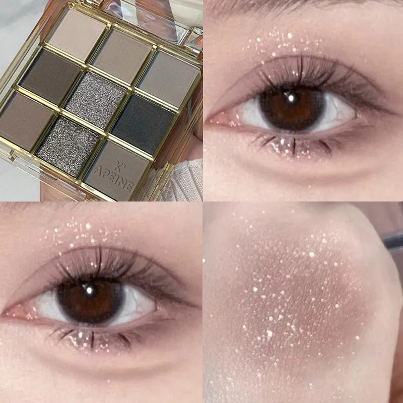 9-Color Eye Shadow Palette - Vibrant Colors Shiny Palette Waterproof and Durable Suitable for Music Festival Makeup — image 6