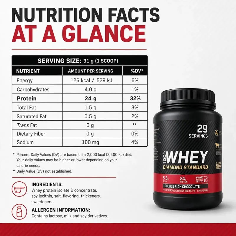 Proteína de Suero en Polvo Sabor Chocolate 899g para Aporte Proteico Diario y Nutrición Deportiva 29 Porciones — image 3