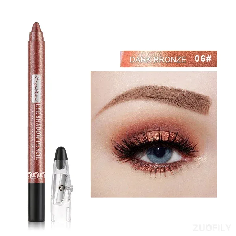 12Colors Glitter Eyeshadow Pen Long Lasting Matte Eye Shadow Palette Shiny Highlighter Silver Purple Eyeliner Pencil Cosmetics — image 10