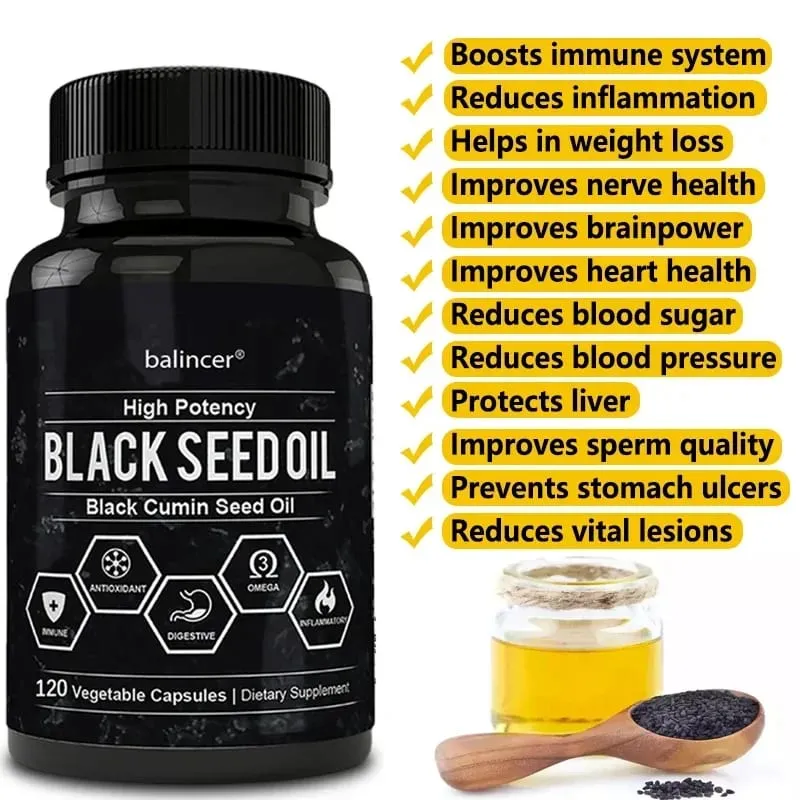 Black Cumin Seed Oil - Supports Immune Cardiovascular Hair Skin Digestive & Respiratory Health Promoting Overall Well-being — image 2