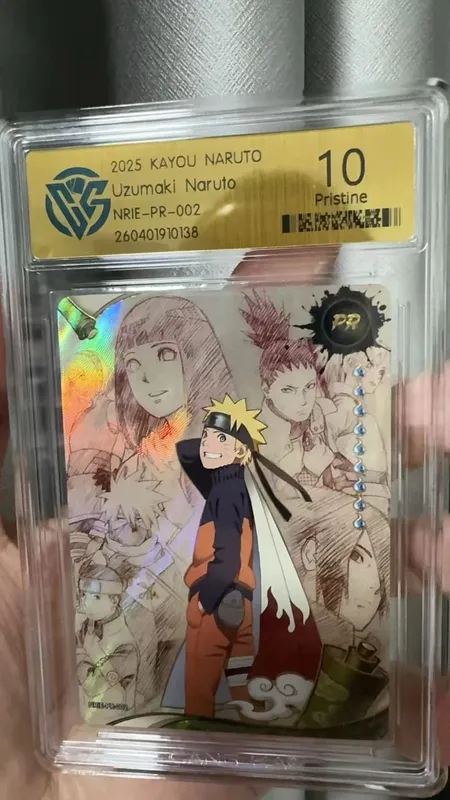 Naruto Cardภาษาอังกฤษรุ่นPR-001PR-002 PRISTINE-10.0 แท้KAYOU Rating Card