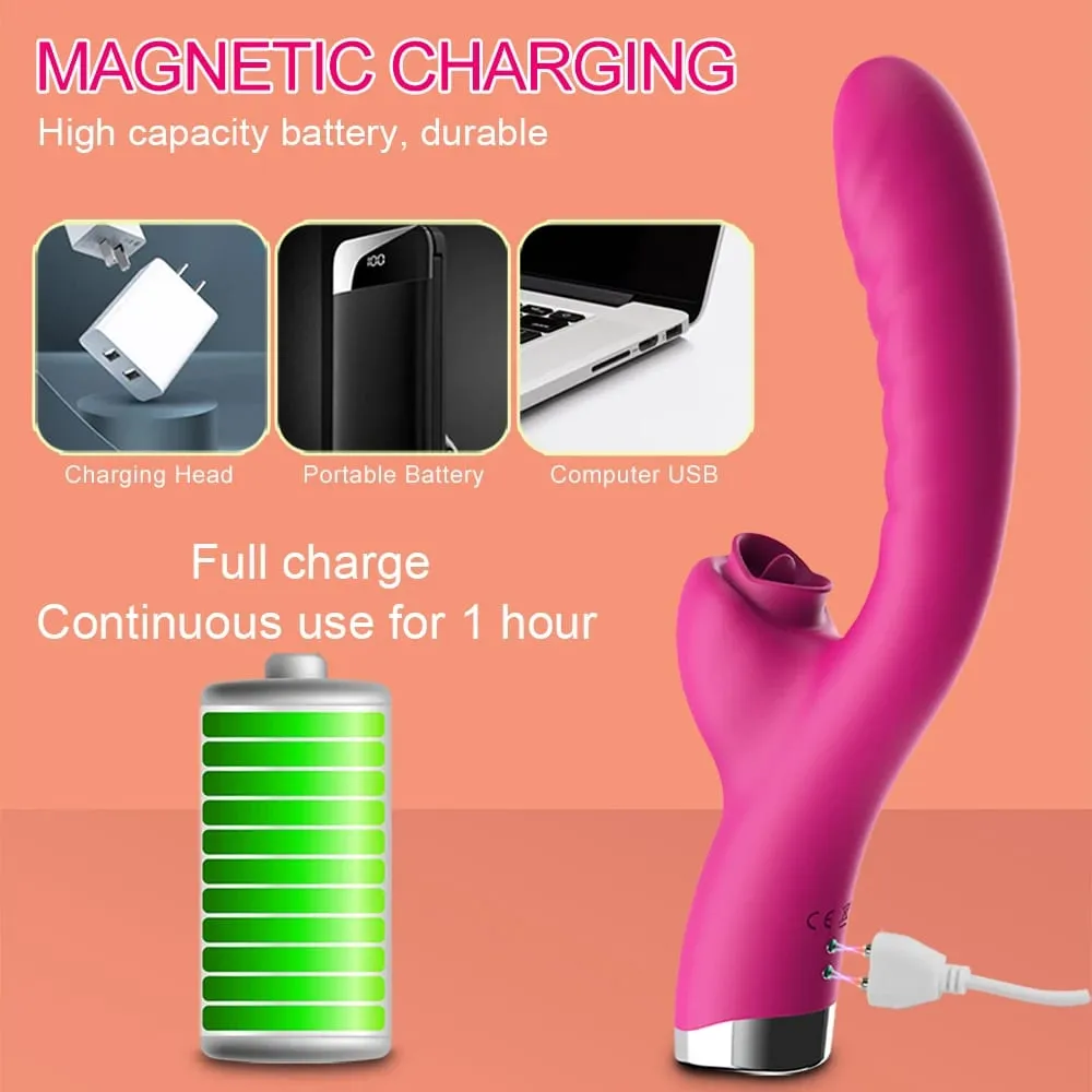 20 režimů Aplikace Porn Tongue Dildo Vibrátor Bod G Bod G Vagina Masážní hůlka Stimulátor olizování klitorisu Dospělé Ženy Ženy Sexy sexuální hračky — image 6