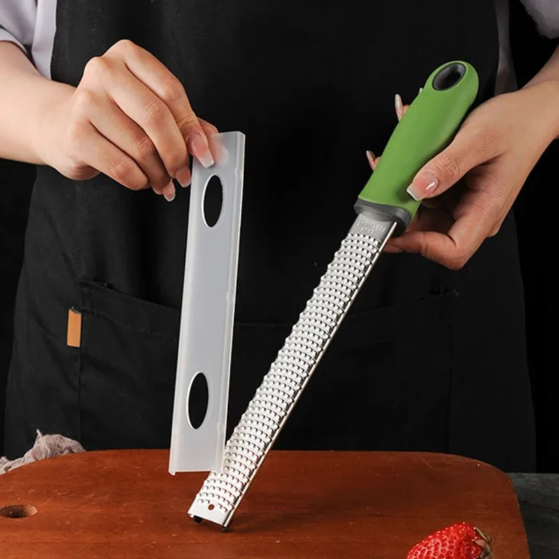 Stainless Steel Cheese Grater & Lemon Zester with Protect Cover Chocolate Fruit Grater Slicer Four Colors Optional Kitchen Tool — image 5