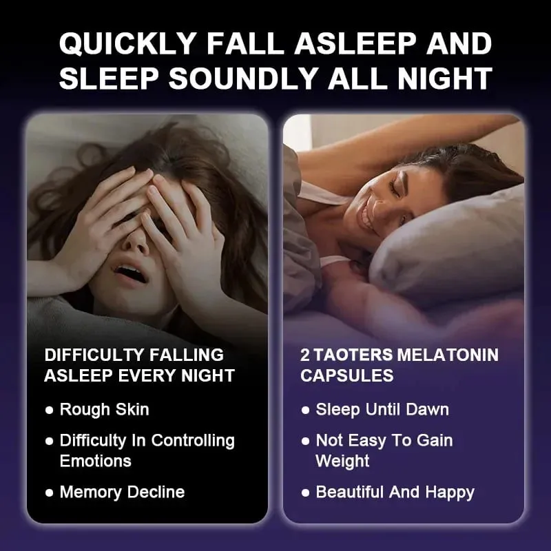 Melatonin capsules 10MG - promotes restful sleep and reduces stress uninterrupted sleep antioxidant effect — image 3