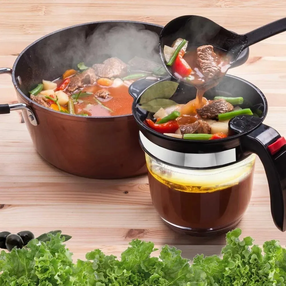 1pc Fat Separator Bottom for Mess-Free Straining Built-in Oil Strainer for Efficient Grease Separation Essential Kitchen Utensil — image 8