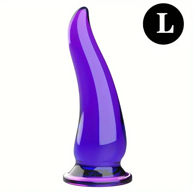 Black&Transparent Anal Plug Horn Dildo for Woman Prostate Dilator Massager Butt Suction Cup Sex Toys for Men Adults Beads