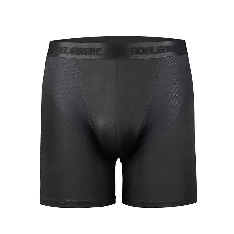 Sports Underwear Men's Anti-Wear Leg Modal Professional Running Fitness Tight Long Leg Quick-Drying Extended Boxer Briefs