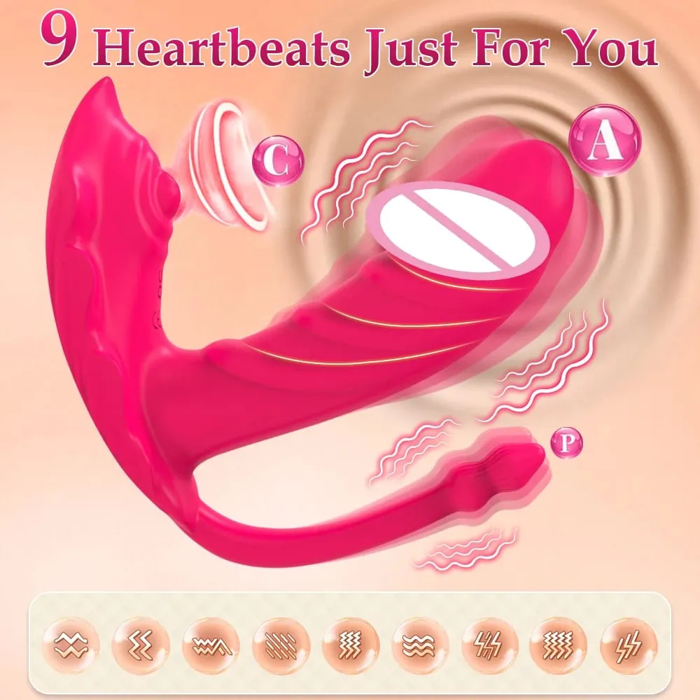 Bærbar G Spot Dildo Vibrator Langdistance App Fjernbetjening Trusse Butterfly 9 Vibrerende tilstand Kvinde Voksen Sexlegetøj til Kvinder — image 2