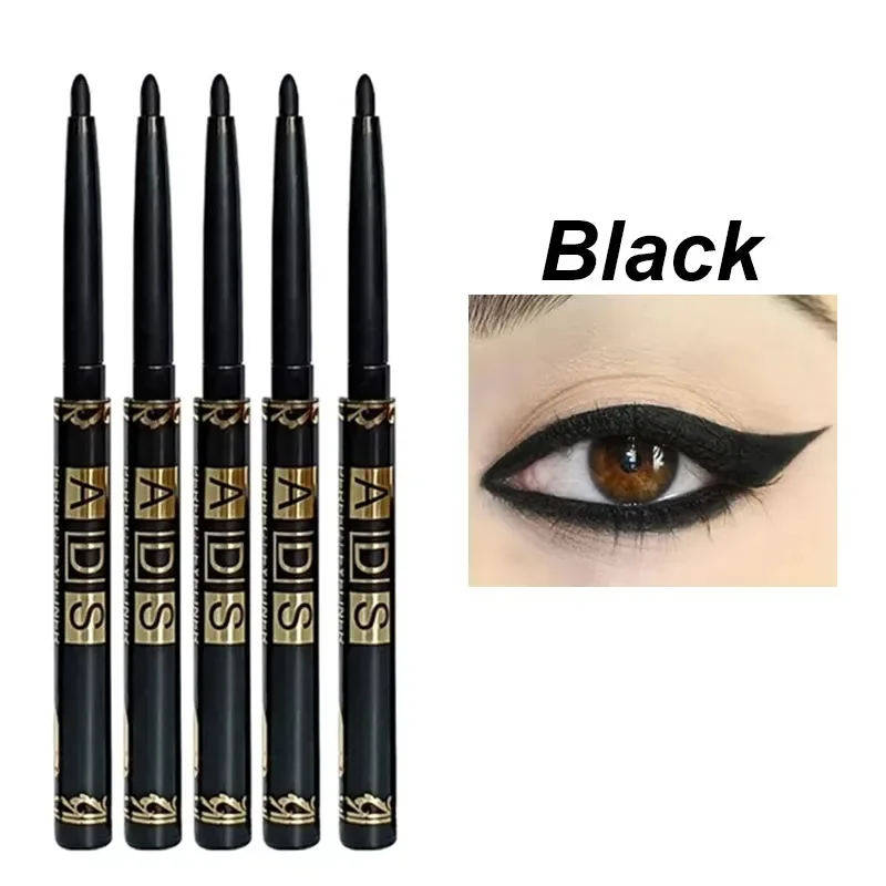 Automatic Gel Eyeliner Pencil Waterproof Long Lasting Black Eye Liner Twist-Up No Sharpening Easy Glide Makeup for Women