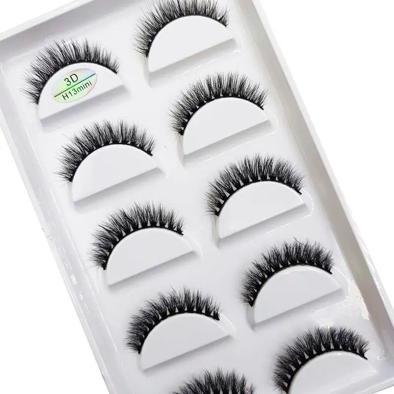 5Pairs 3D Natural Mink Eyelashes Thick False Eye Lashes Lashes Soft Fake Eyelash Wispy Makeup Cilios H13 — image 2