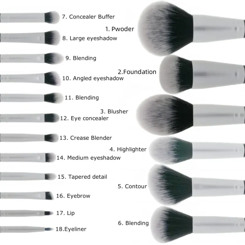 Sylyne Makeup Brush Set 18 Pieces Professional Make Up Brushes Kit — image 2