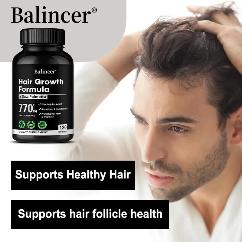 Saw Palmetto Capsules - with Multivitamins Biotin Promotes Hair Growth Hair Loss Promotes Hair Thickness and Overall Health — image 6