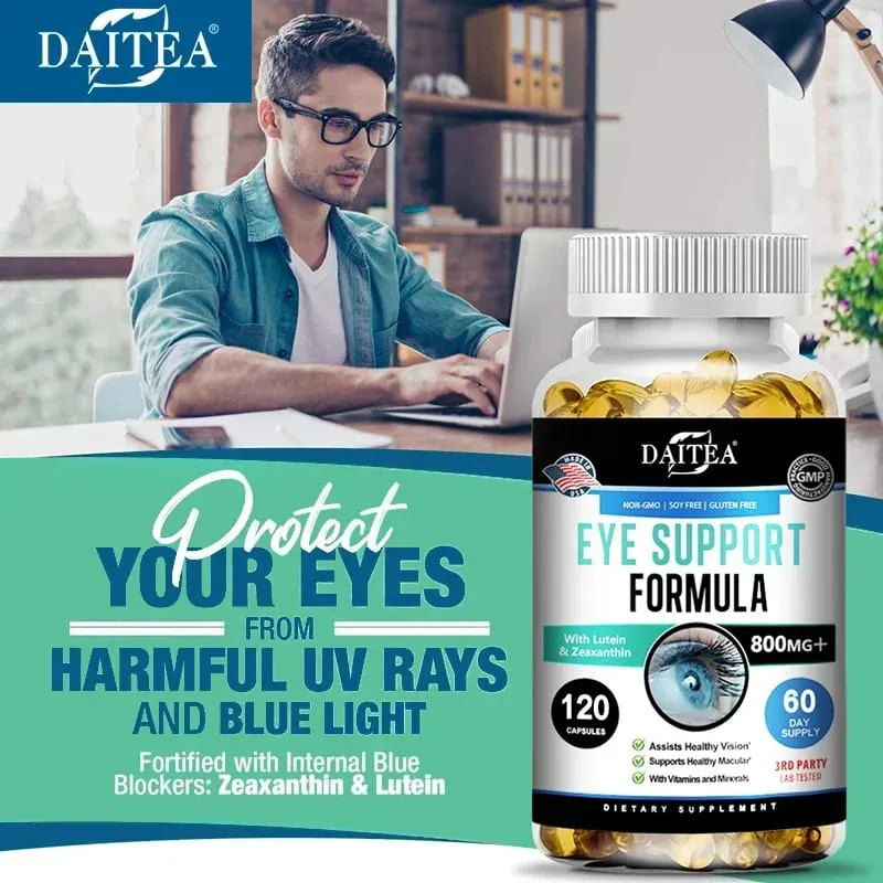 Eye Support Supplements - Vision Myopia Vitamins and Minerals for Eye Care Improve Eye Edema Relieve Fatigue Healthy Macula — image 6