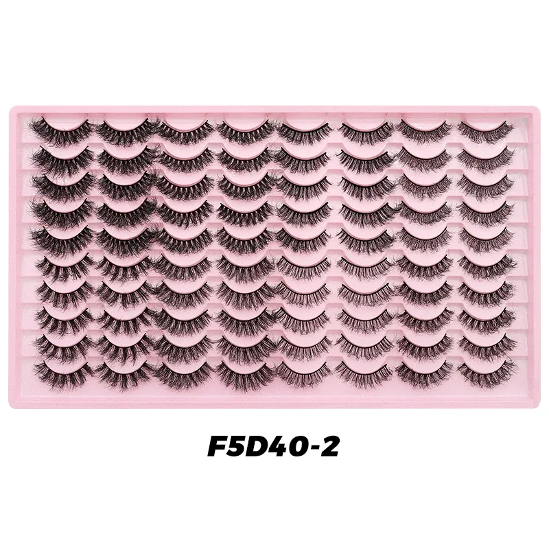 40 Pairs Volume Strip Lashes Faux Mink False Eyelashes Kit Cosmetics Soft Fake Volume Eyelash Extensions Wholesale