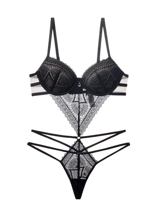 Siwu 2025 Sexy Lace Bodysuit - Deep V Neck Shaping Underwear for Small Bust Lightweight Close-Fitting One-Piece Lingerie