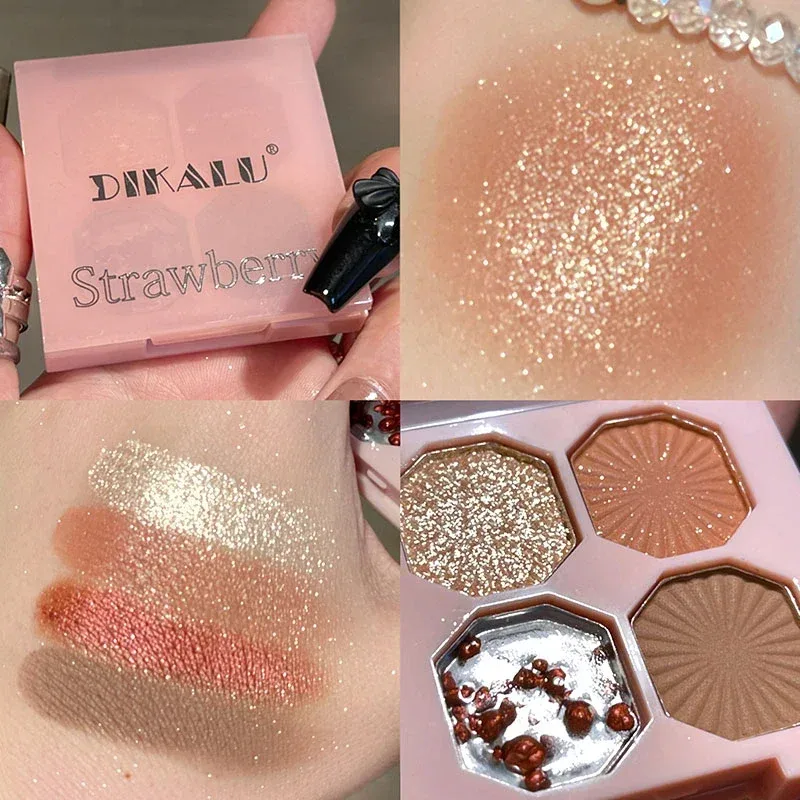 3/4 Colors Milk-Tea Eyeshadow Palette Professional Highlight Shimmer Brightening Long Lasting Eye Shadow Eye Makeup Eye Cosmetic — image 20