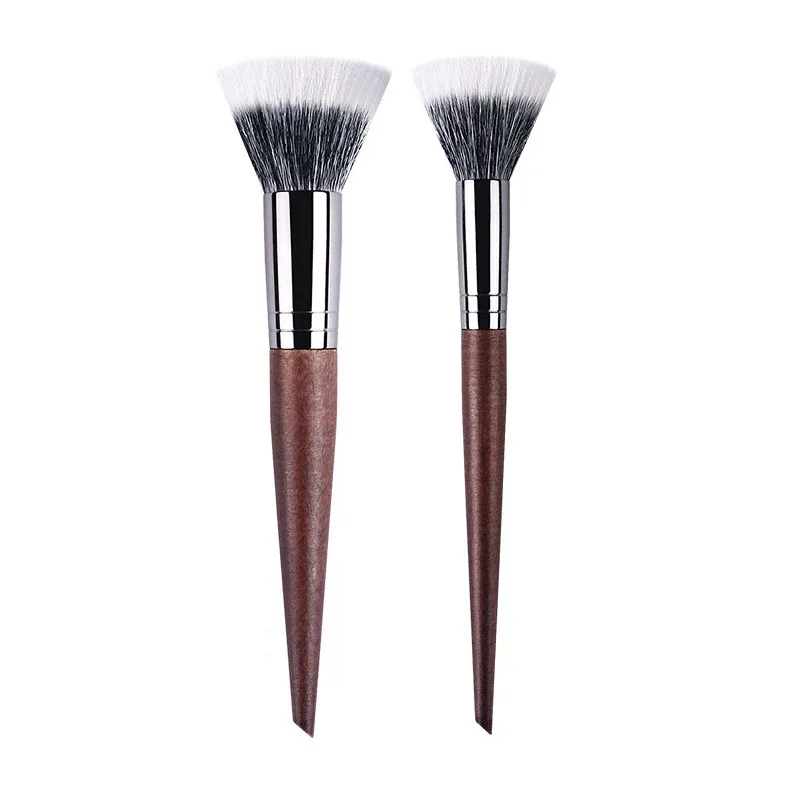 Professional Makeup Brushes Powder contour Setting Multi-Functional Make up Brush Stippling Blush soft Natural wood goat hair — image 2