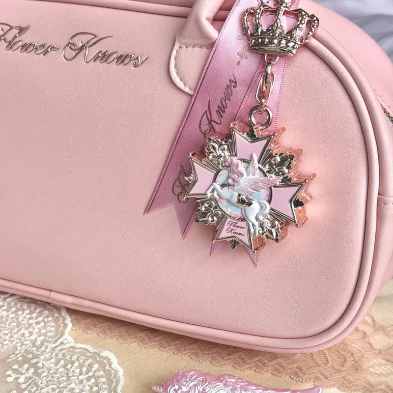 Flower Knows Knight Unicorn Makeup Set Eyeshadow Blush Lipstick With Tote Bag Cute Kawaii Beauty Gift Set Limited Edition
