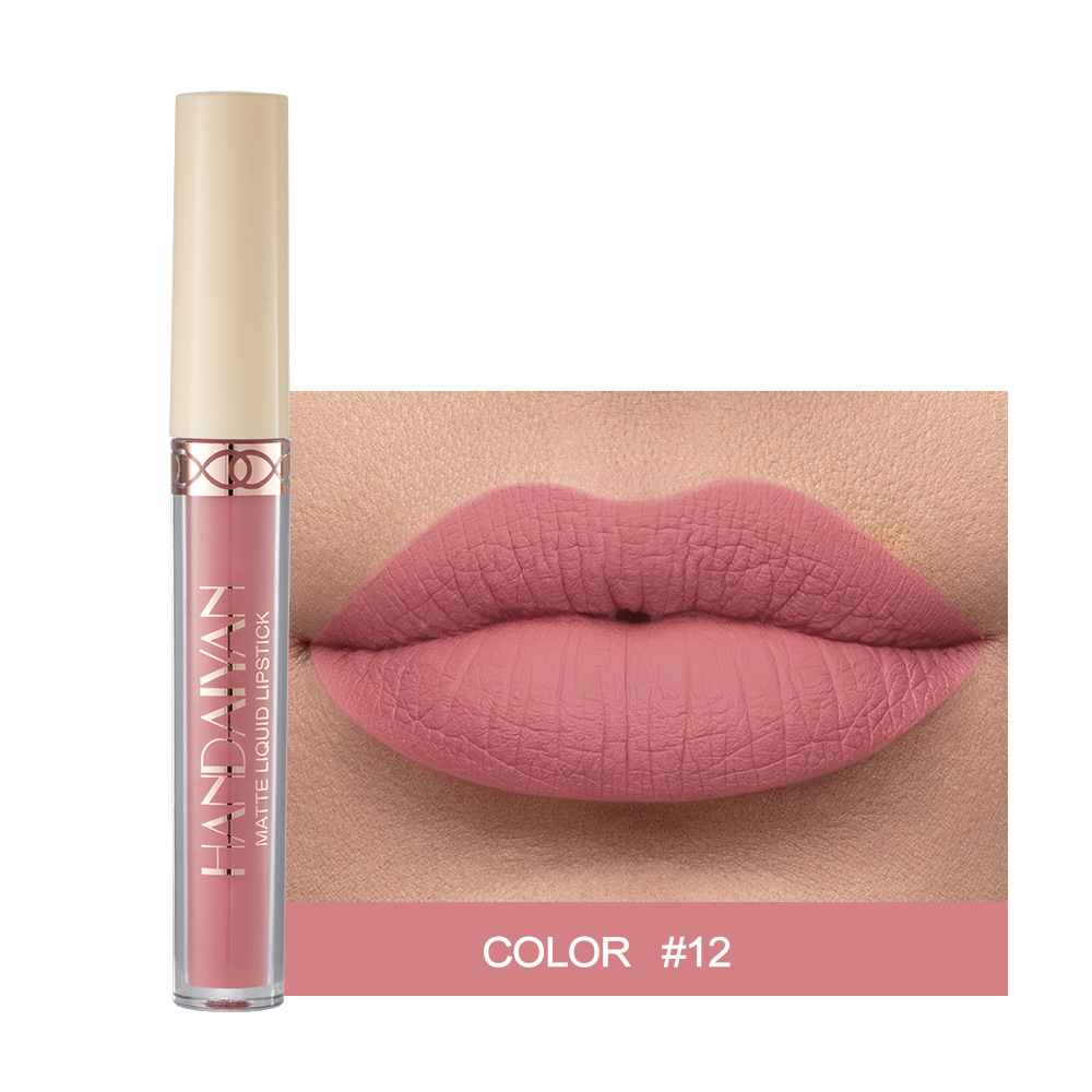 Waterproof Nude Matte Liquid Lipstick Non-stick Cup Lip Tint Makeup Matte Red Lip Gloss Cosmetics Long Lasting Lipsticks Make Up — image 10