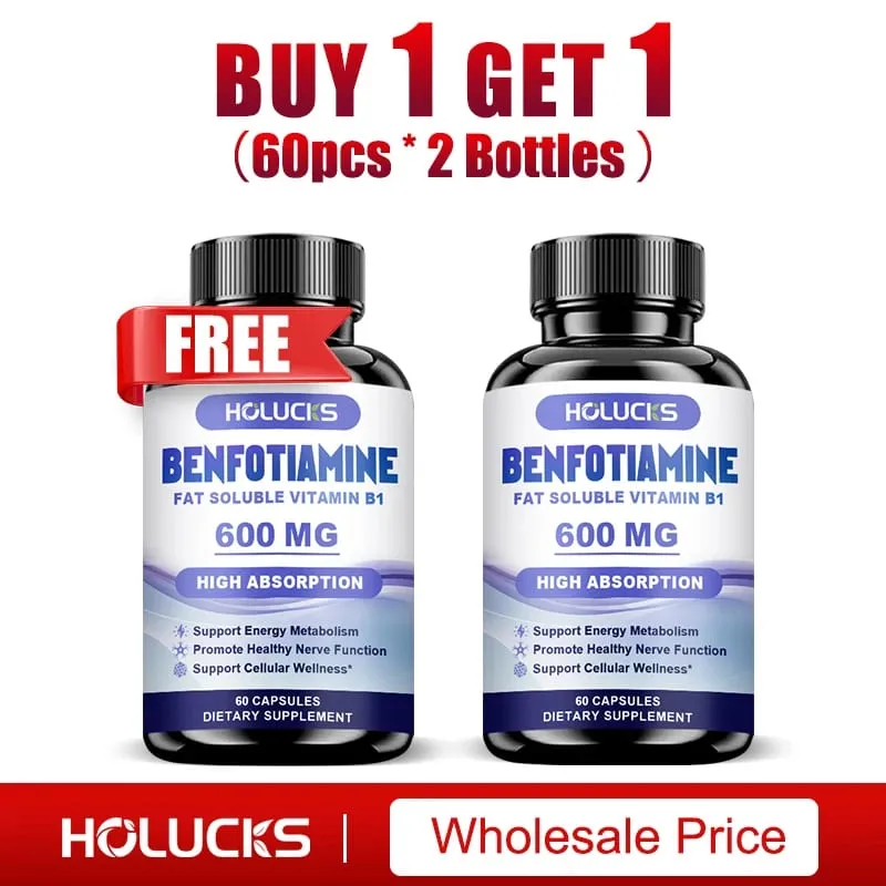 Les capsules de benfotiamine avec de la vitamine B1 liposoluble soutiennent la santé nerveuse, le métabolisme énergétique et le bien-être cellulaire pour hommes et femmes — image 11