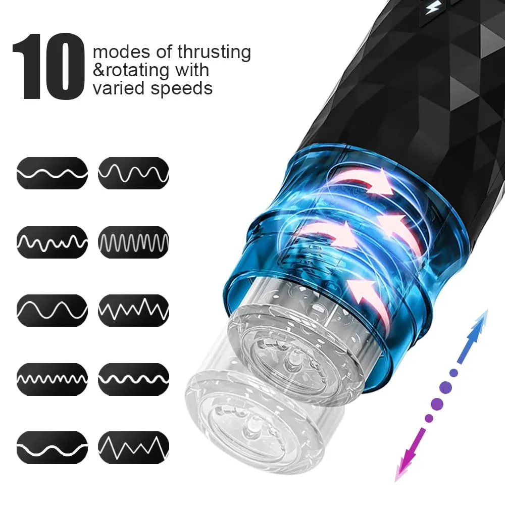 Automatic Male Masturbator Cup Telescopic Rotation Vagina Masturbation Sex Toys for Men Adults Thrusting Vibration Mastubator