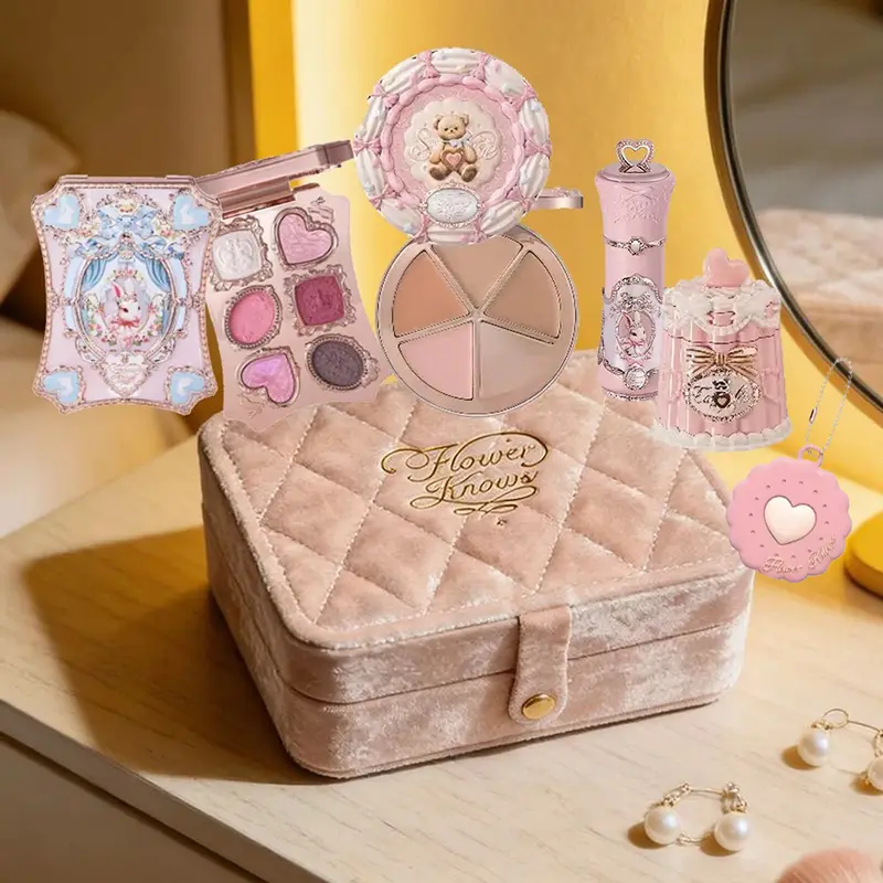 Flower knows makeup gift box shimmering eyeshadow palette cupid lip liner full coverage concealer all-in-one beauty kit — image 2