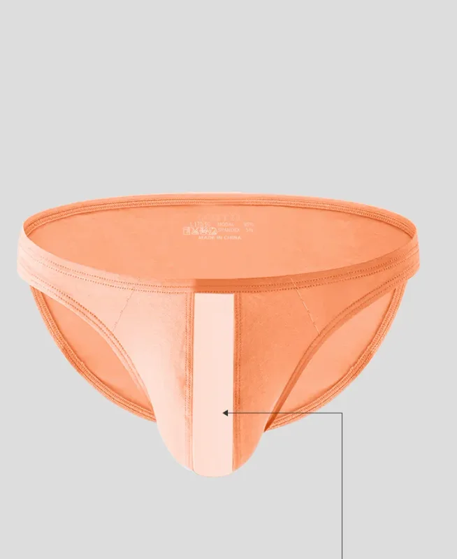 1PCS Mens Low Rise สีเทาบิกินี่ชุดชั้นใน Simple Edge ผ้ายืดนุ่ม 3D Contour กระเป๋ากางเกงชาย
