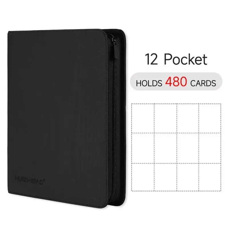 Classeur de cartes à fermeture éclair de poche, album de cartes à collectionner, carte à chargement latéral Durable pour mtg tcg pour pokemon pour yugioh pour le football, 9/12 — image 17
