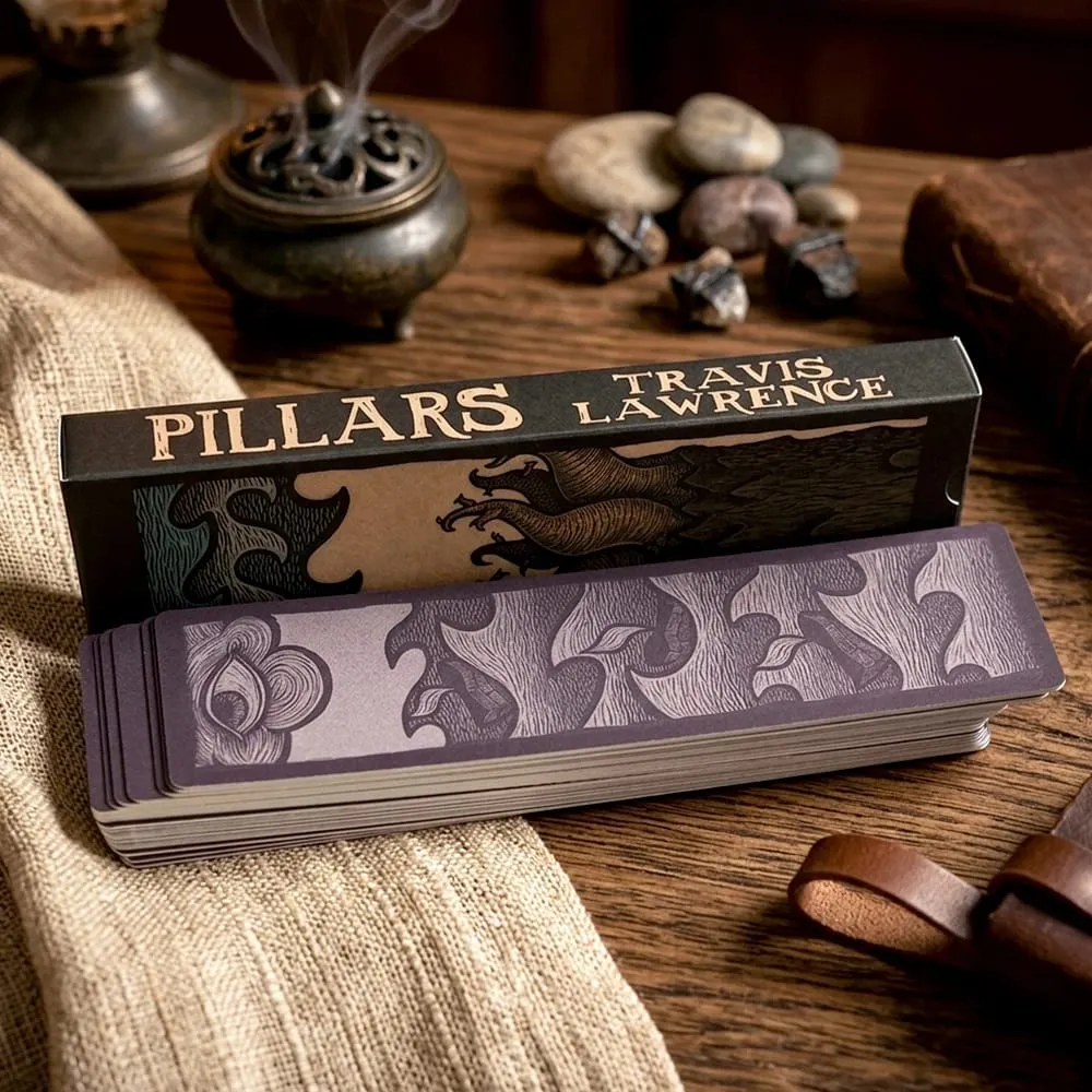 Dvojité reliéfní temný surrealismus Pillars Deck Travis Lawrence 4*16cm - 36 ks Surrealistický okultní symbolismus Ilustrační karty — image 3