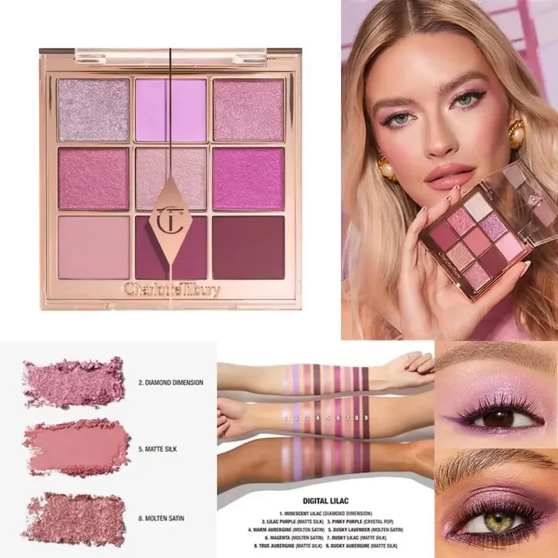 Charlotte Tilbury Eye Shadow Disk Love 2-Colors Powder Blusher Star Pink Powder Blusher Highlight 6-colors Super Nudes Easy Eye — image 2
