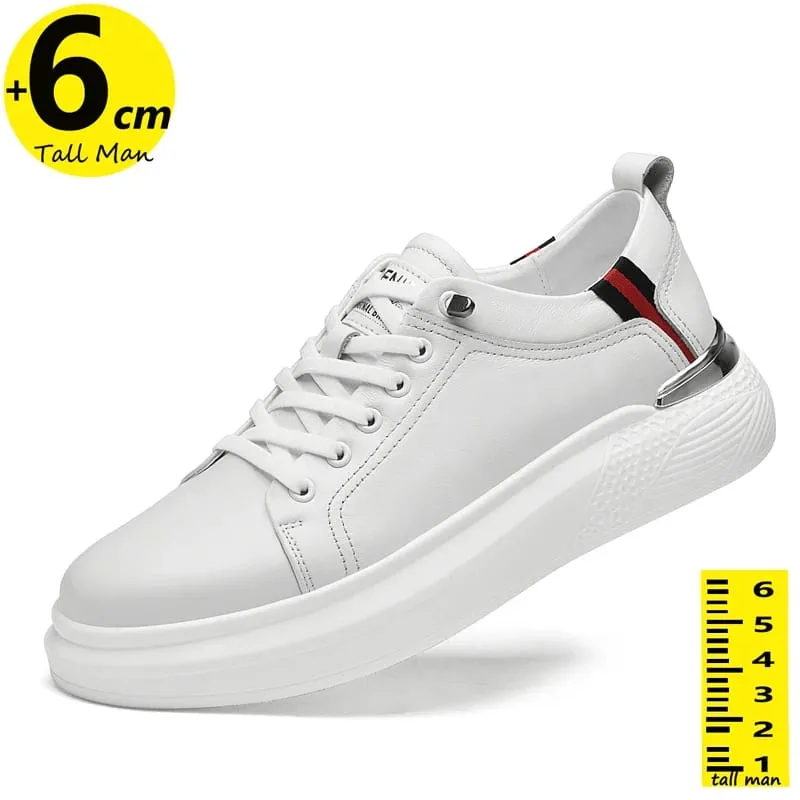 5001 Man White Sneakers Men Elevator Height Increase Insole 6cm Sports Plus Size 37-43 — image 1