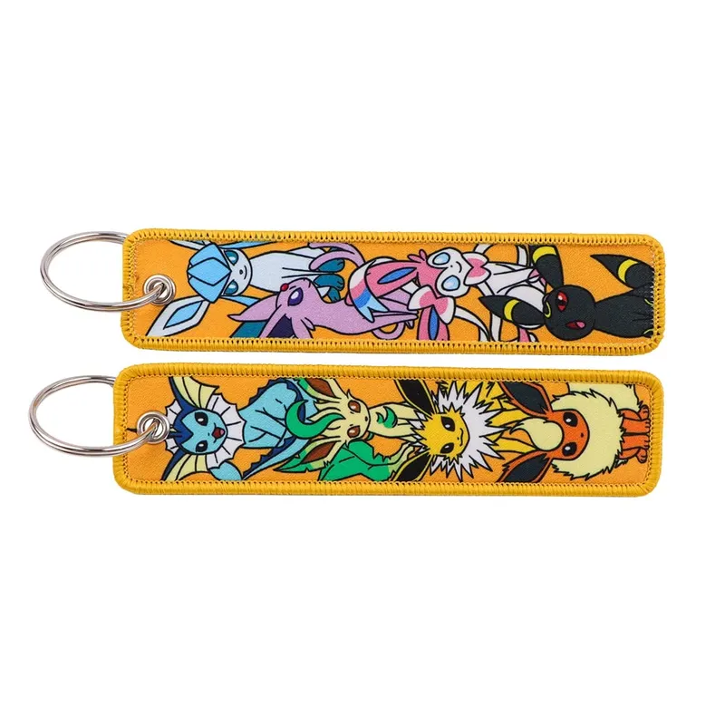 Japanese Anime Elf Monsters Keychain for Cars Backpack Key Holders Embroidery Keyrings Key Tag Jet Tag Accessories Gifts 1pcs — image 18