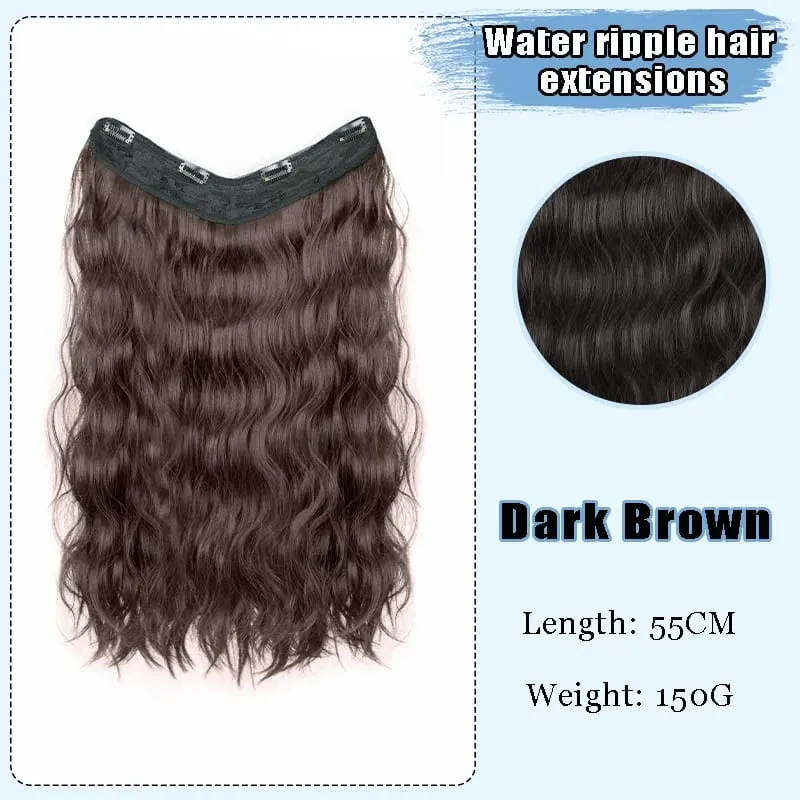Part Synthetic Clip In Hair Extension Long Thick Curly Natural Blonde Flase Hair Hairpieces For Women Heat Resistant — image 18