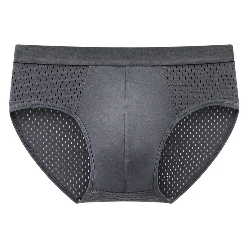 1/4 PCS Men Underwear Male Thin Breathable Triangle Panties for Men's Ice Silk Briefs Mesh Sexy Square Corner Pants for Shorts — image 24