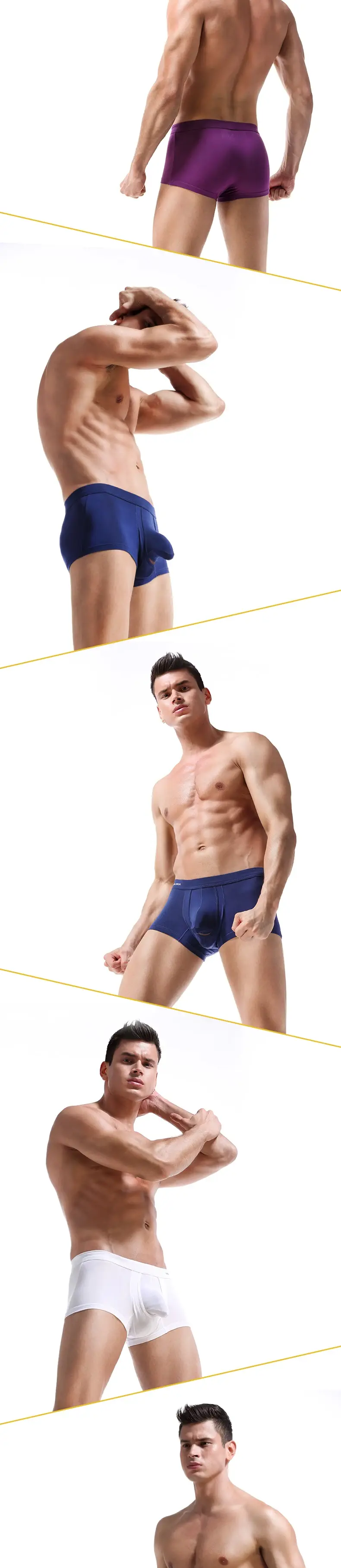 Austrian spermatic cord bullet separation underwear men's scrotal vein underpants Ice silk pouch curved men's boxers — image 6