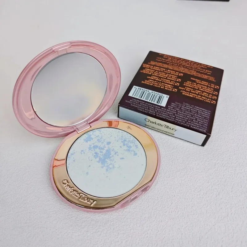 Charlotte Tilbury Airbrush Flawless Finish Smoothing Pore-blurring Makeup CT Limited Edition Silver Disk Setting Powder Cosmetic