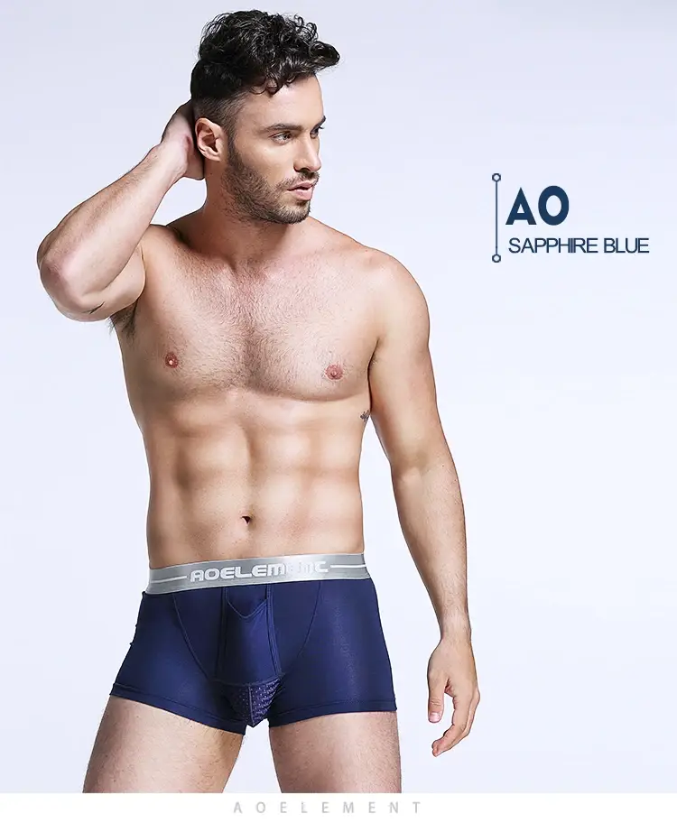 Bullet separate underwear Men's ventilated summer dry underpants Ice silk bag ice healthy boxers 3256808601319074 — image 12